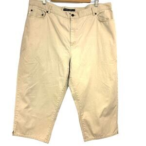 Ralph Lauren Jeans Co. Ralph Lauren Women Tan High Rise Cropped Capri Size 20W
